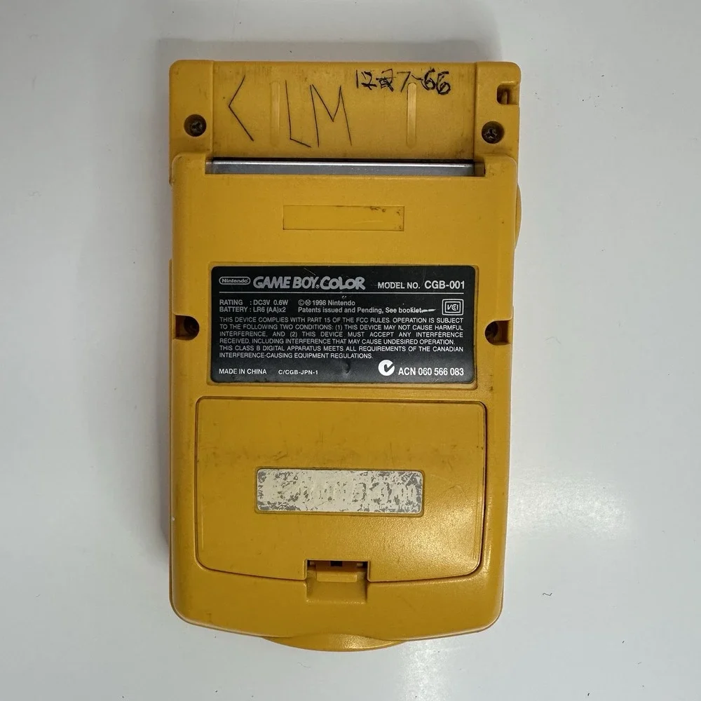 1998 VTG Nintendo Game Boy Color Console CGB-001 - Dandelion Yellow WORKING